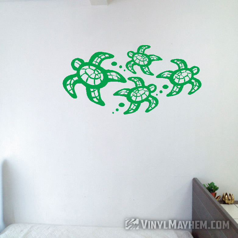 Turtle Family vinyl sticker