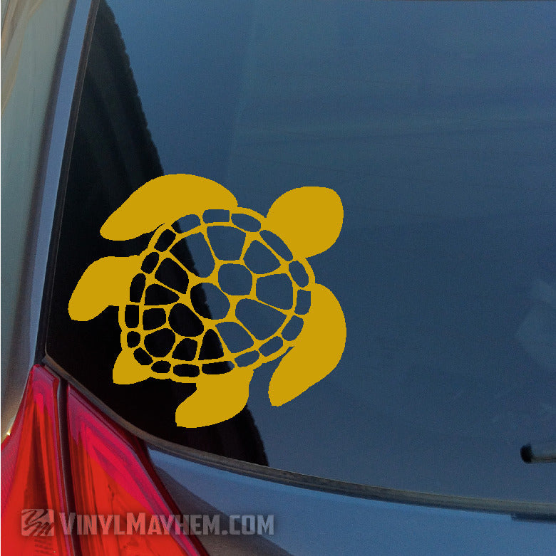 Turtle shell back vinyl sticker