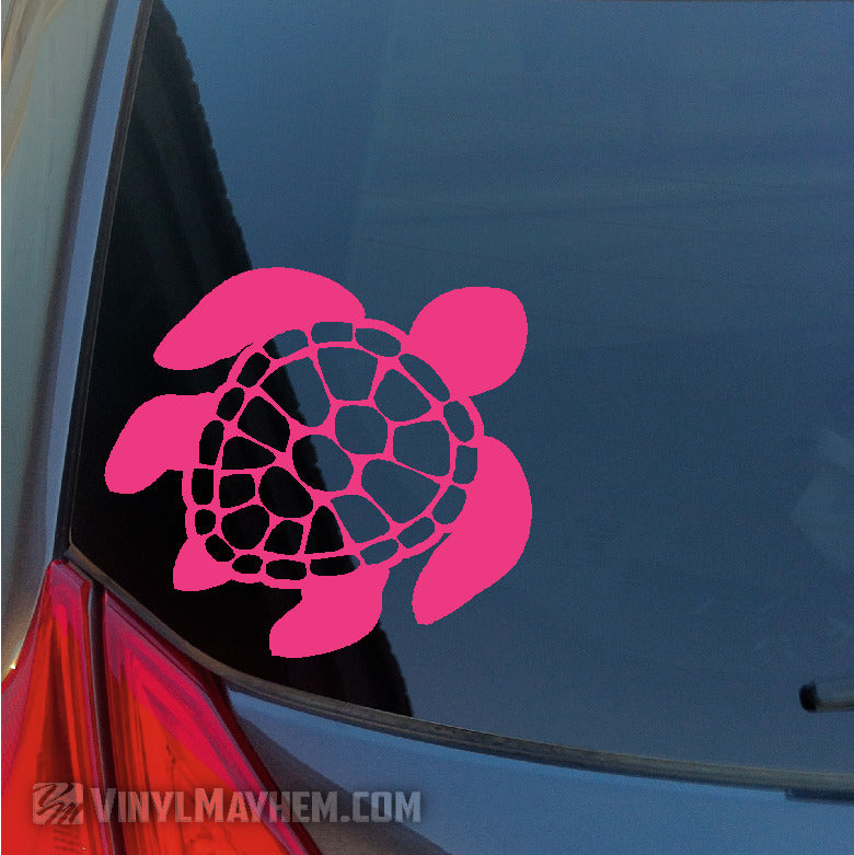 Turtle shell back vinyl sticker