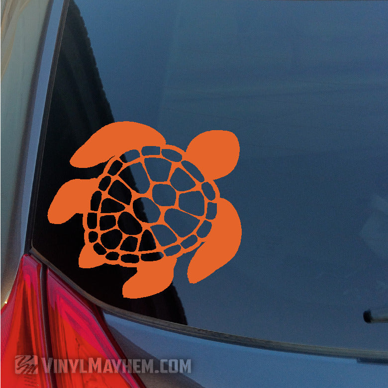 Turtle shell back vinyl sticker