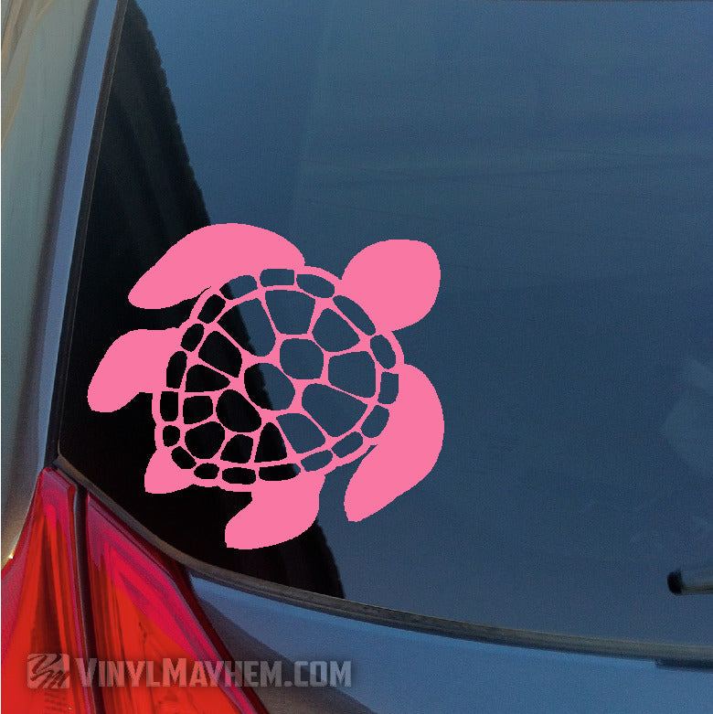 Turtle shell back vinyl sticker