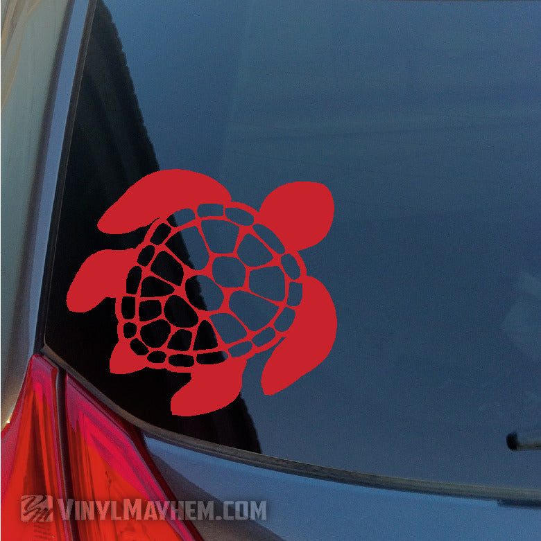 Turtle shell back vinyl sticker