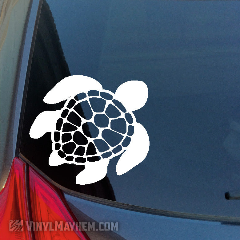 Turtle shell back vinyl sticker