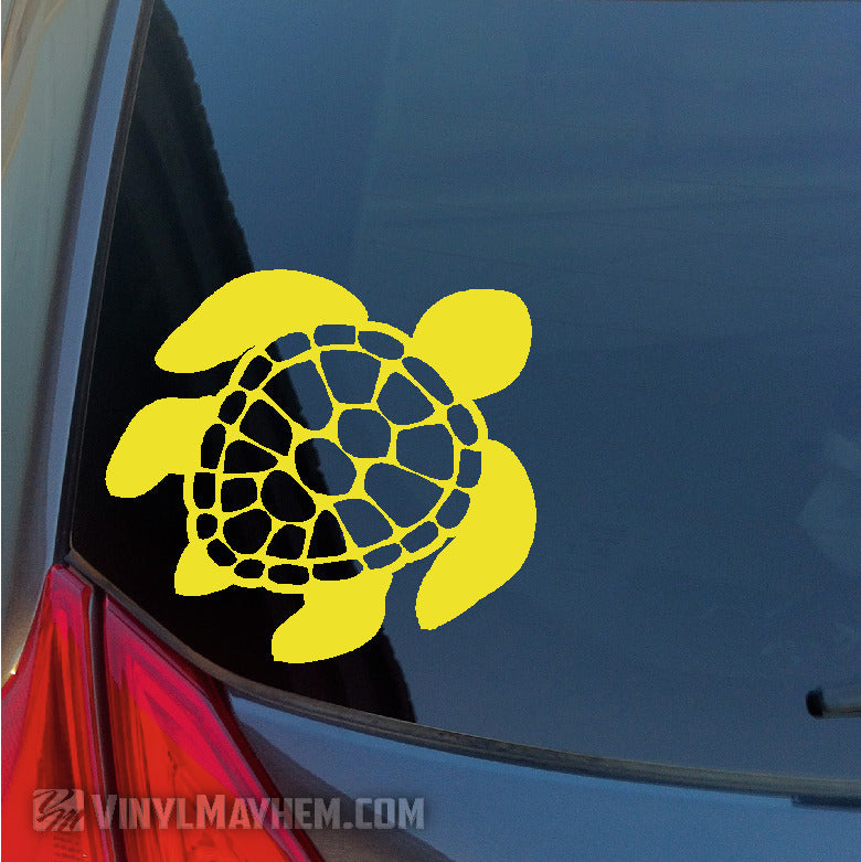 Turtle shell back vinyl sticker