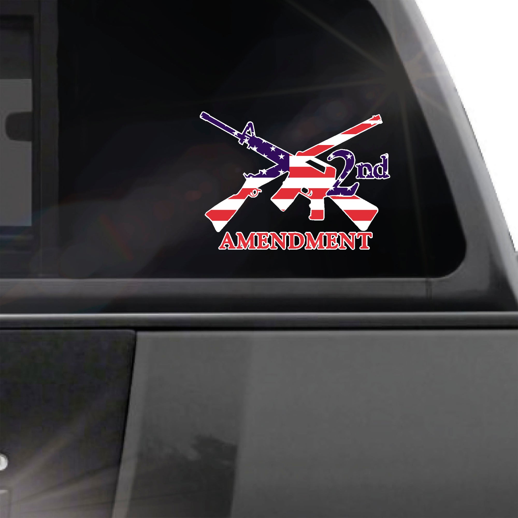 2nd Amendment American flag sticker