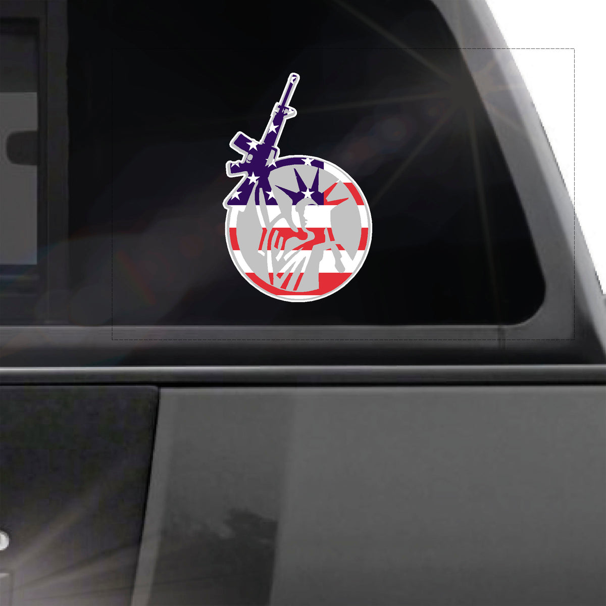 Statue of Liberty AR15 American Flag sticker