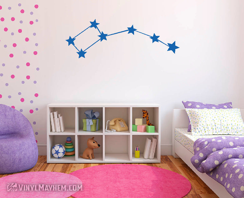 Ursa Minor Little Dipper constellation vinyl sticker