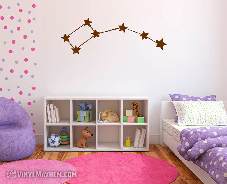 Ursa Minor Little Dipper constellation vinyl sticker