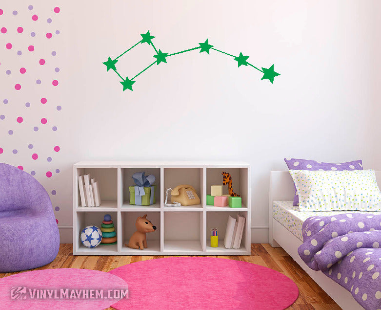 Ursa Minor Little Dipper constellation vinyl sticker