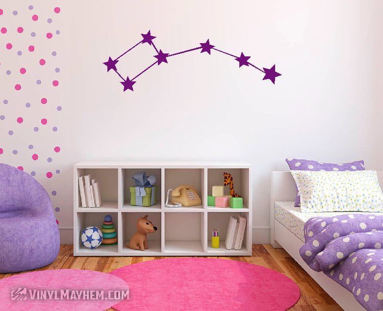 Ursa Minor Little Dipper constellation vinyl sticker