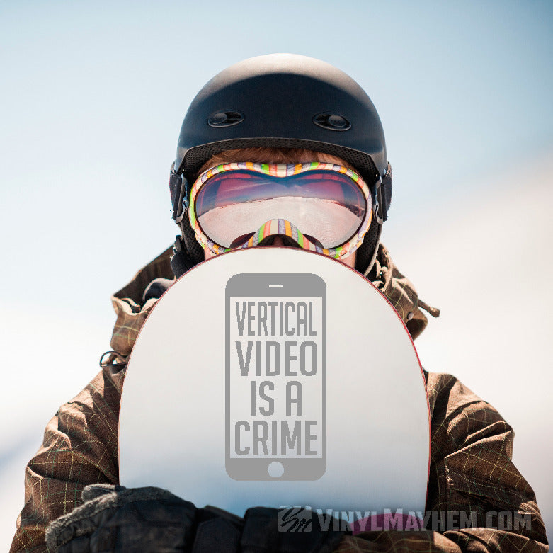 Vertical Video Is A Crime vinyl sticker