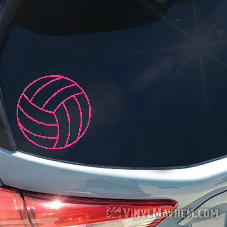 Volleyball outline vinyl sticker
