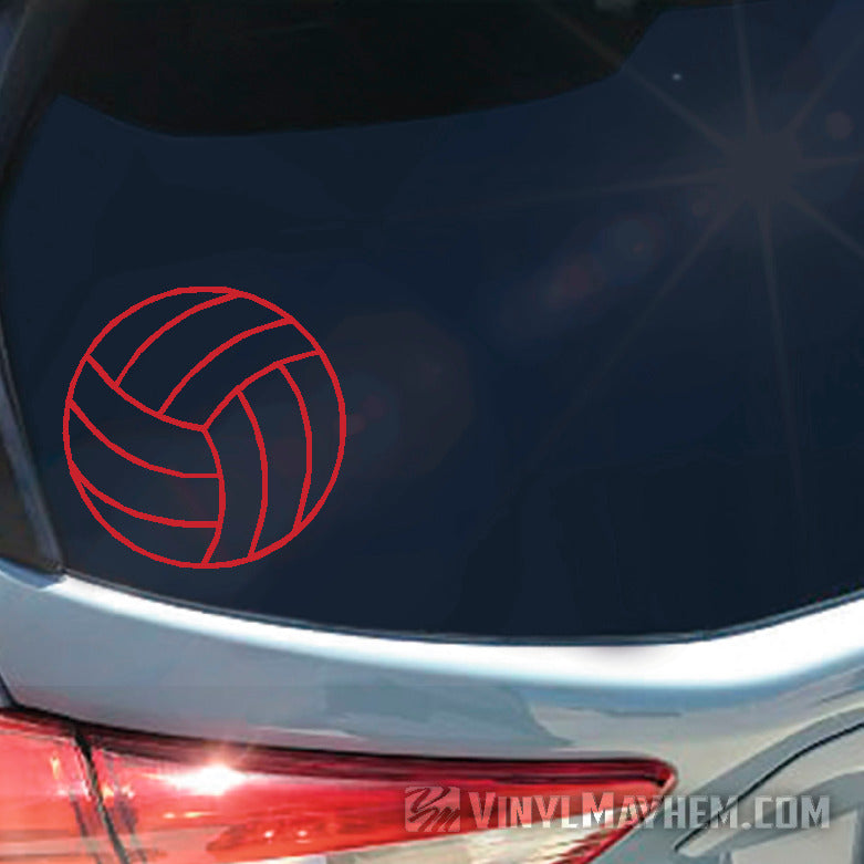 Volleyball outline vinyl sticker