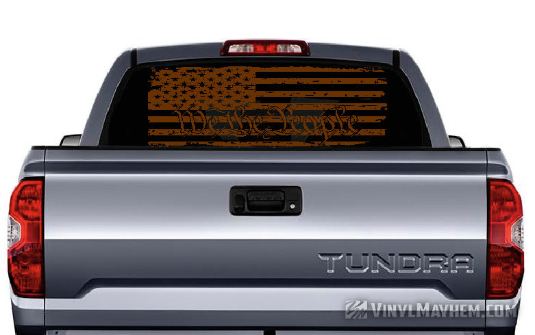 We The People American Flag distressed vinyl sticker