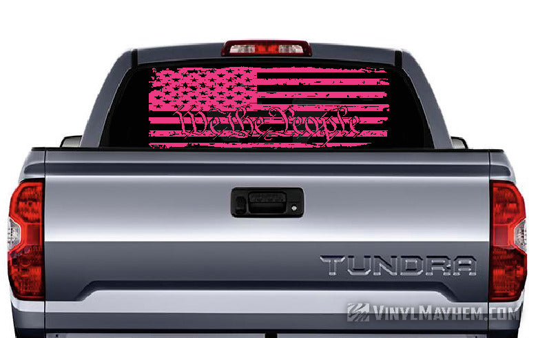 We The People American Flag distressed vinyl sticker