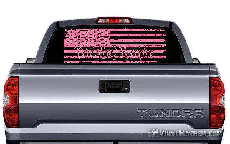 We The People American Flag distressed vinyl sticker