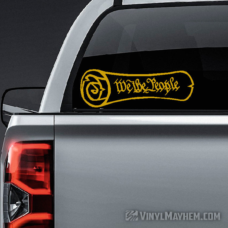 We The People Constitution Scroll vinyl sticker