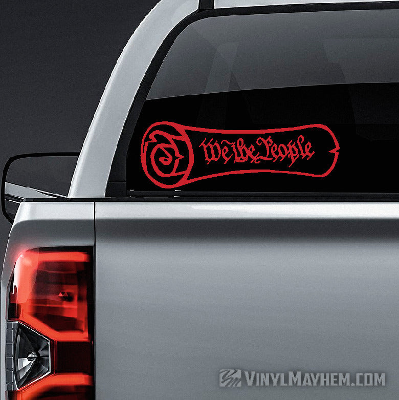 We The People Constitution Scroll vinyl sticker