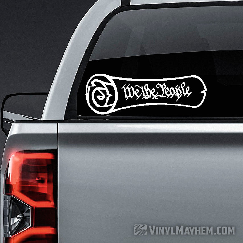 We The People Constitution Scroll vinyl sticker