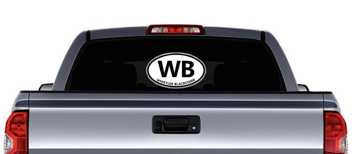Whistler Blackcomb British Columbia oval sticker