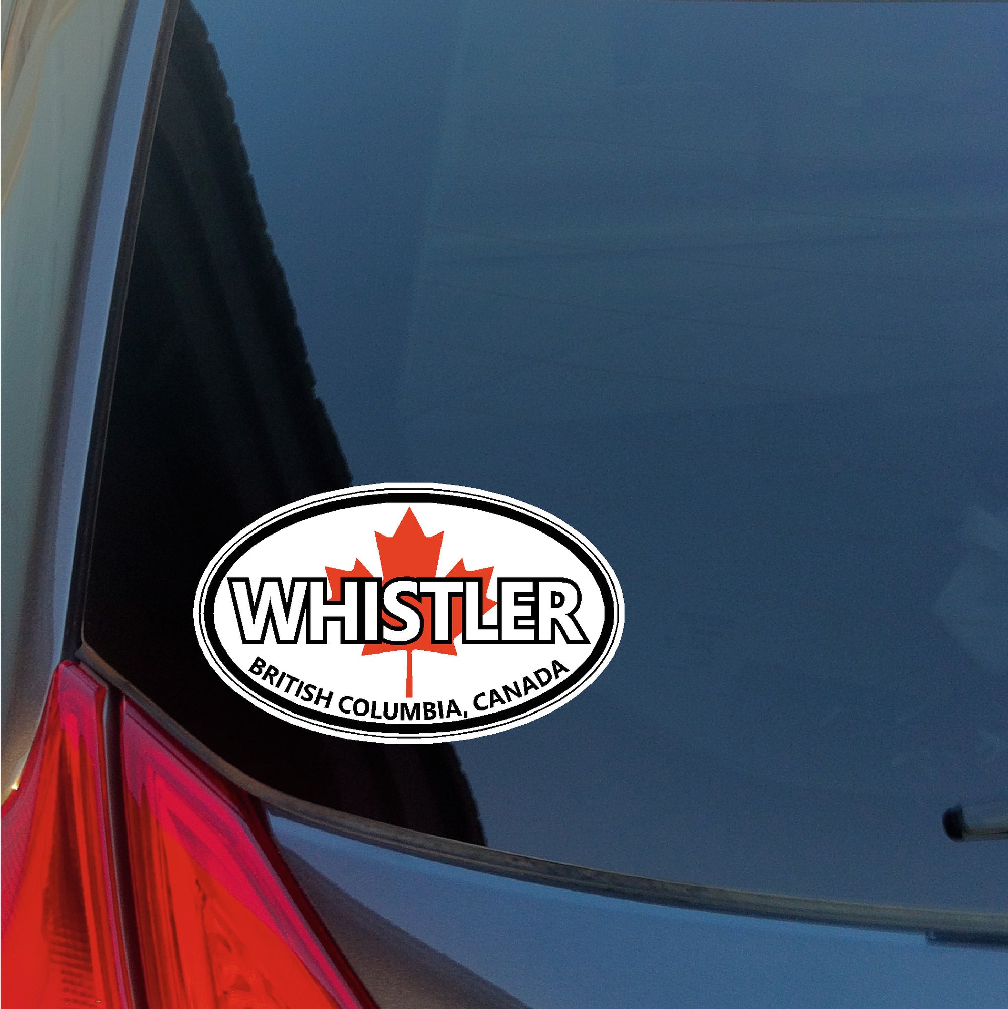 Whistler Maple British Columbia Canada Leaf oval sticker