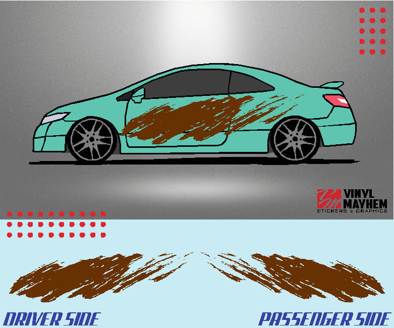 Wide Brush Stroke vinyl graphic kit