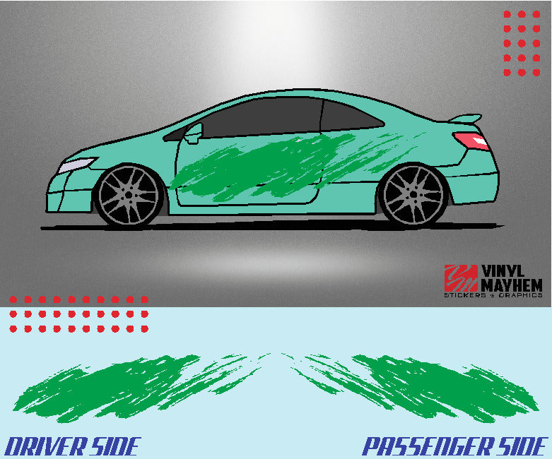 Wide Brush Stroke vinyl graphic kit