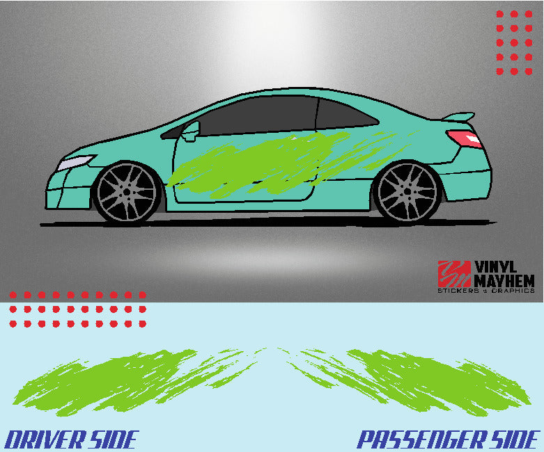 Wide Brush Stroke vinyl graphic kit