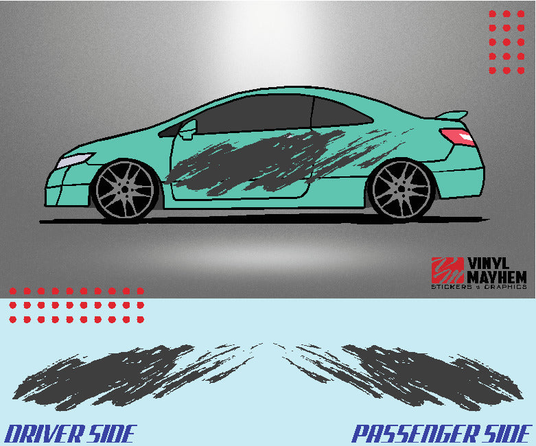 Wide Brush Stroke vinyl graphic kit