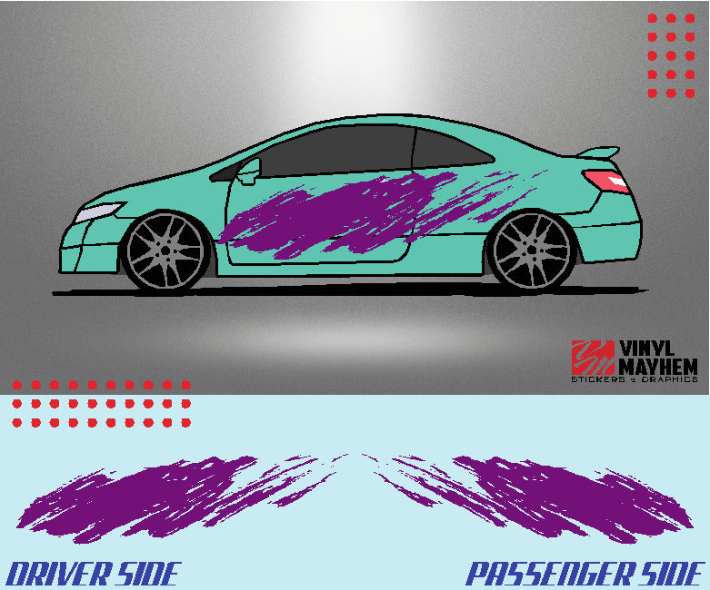 Wide Brush Stroke vinyl graphic kit