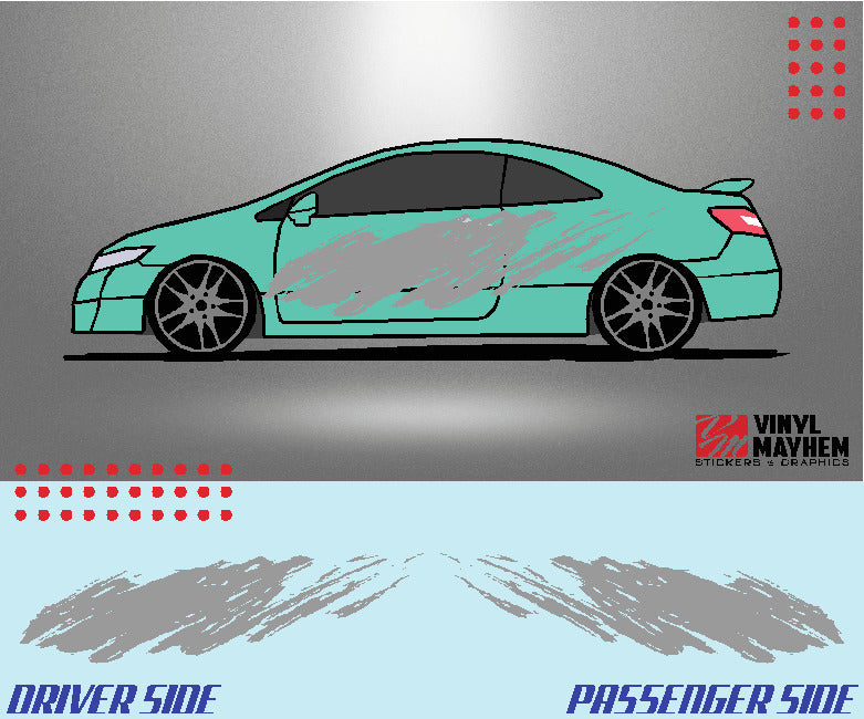 Wide Brush Stroke vinyl graphic kit