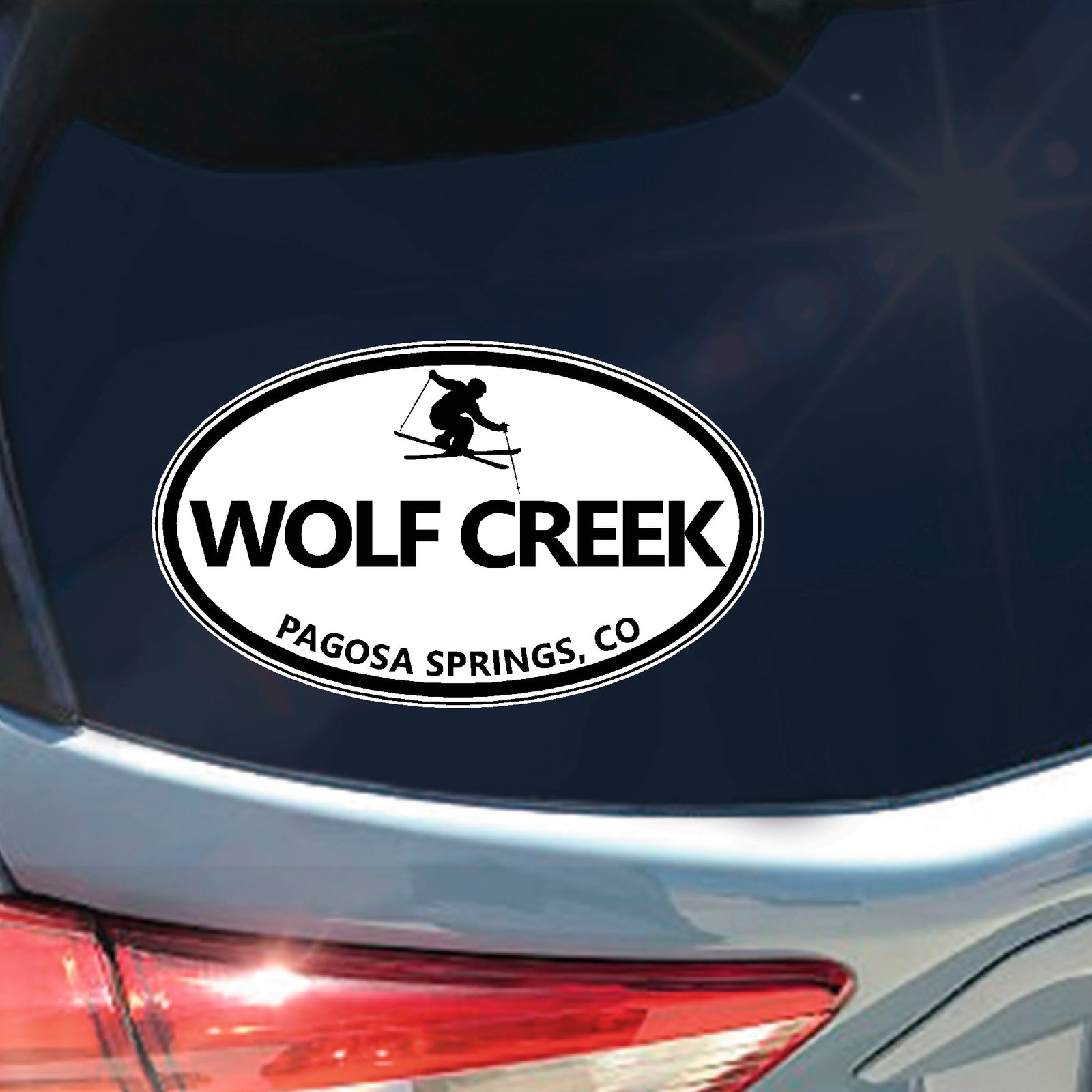 Wolf Creek Colorado skier oval sticker