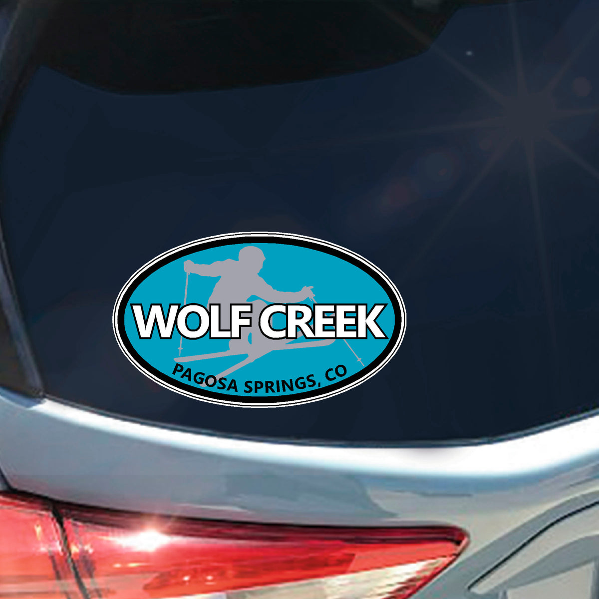 Wolf Creek Colorado skier oval sticker