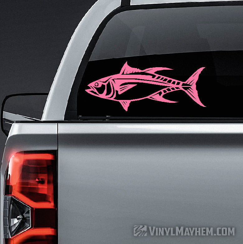 Yellowfin tuna fish vinyl sticker