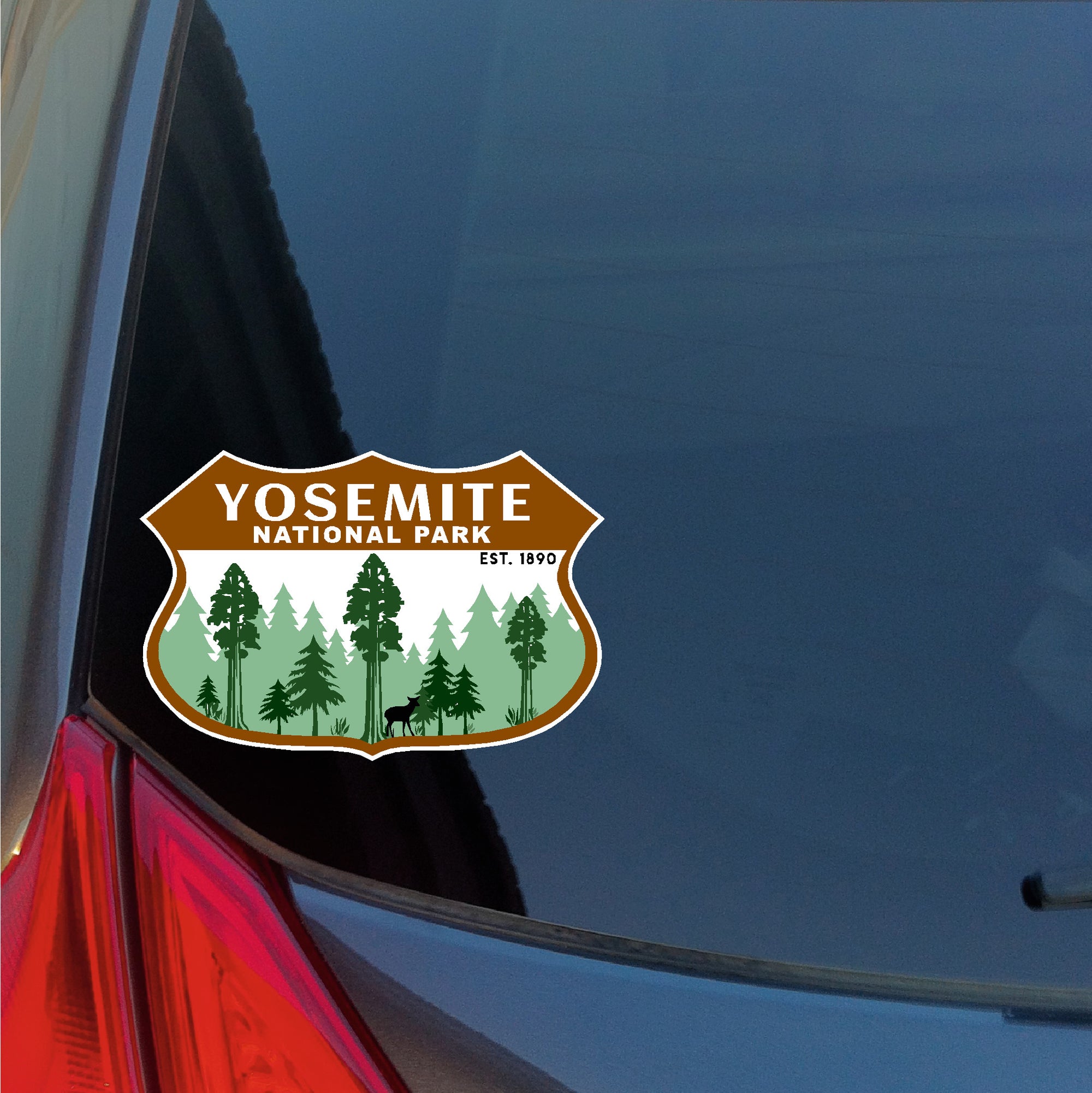 Yosemite National Park Established 1890 US Highway sign sticker