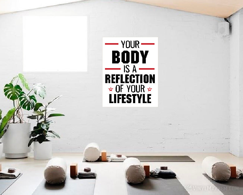 Your Body is a Reflection of Your Lifestyle motivational poster