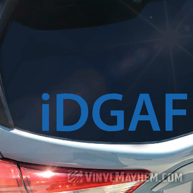 iDGAF vinyl sticker