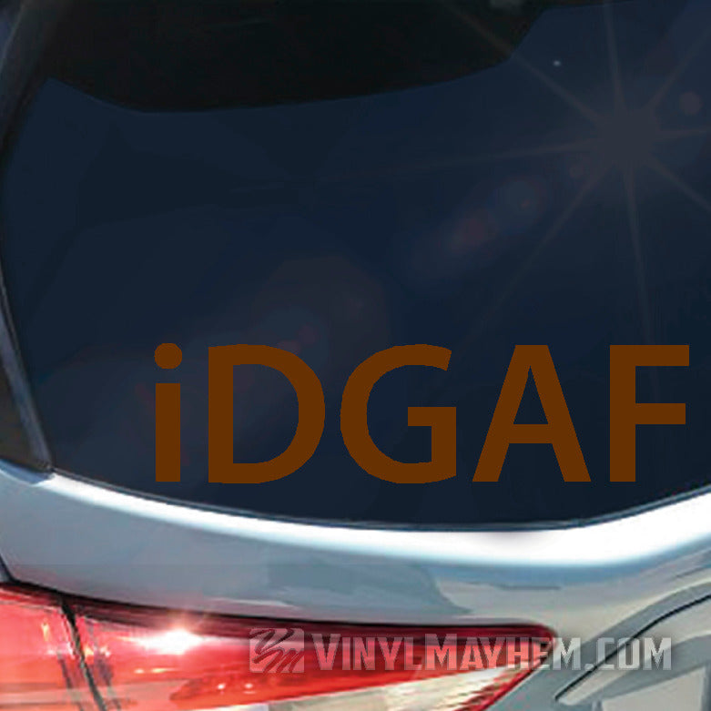iDGAF vinyl sticker