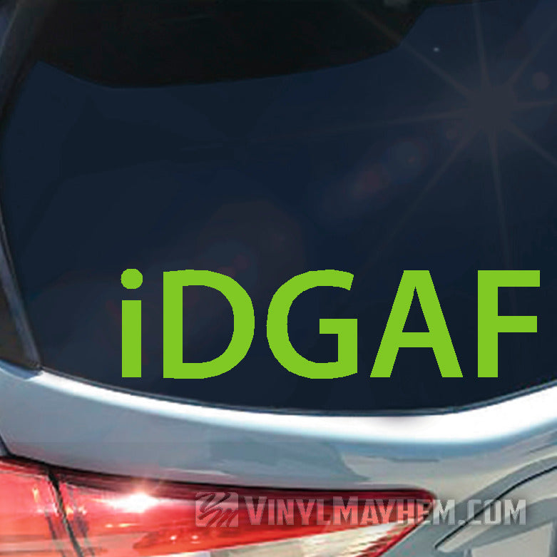 iDGAF vinyl sticker