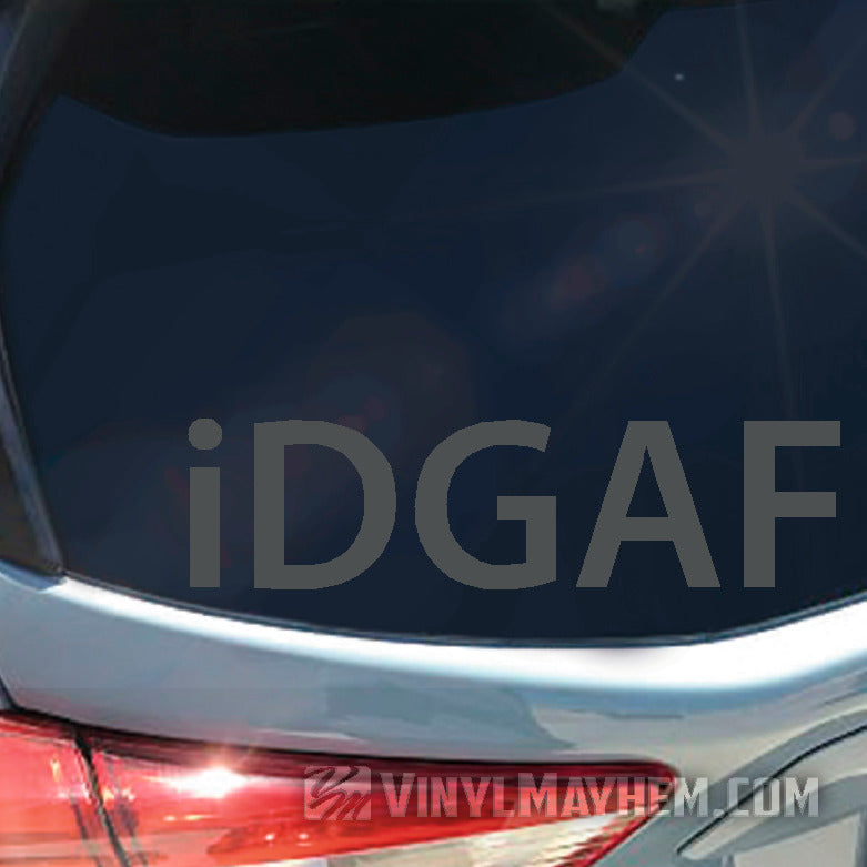 iDGAF vinyl sticker