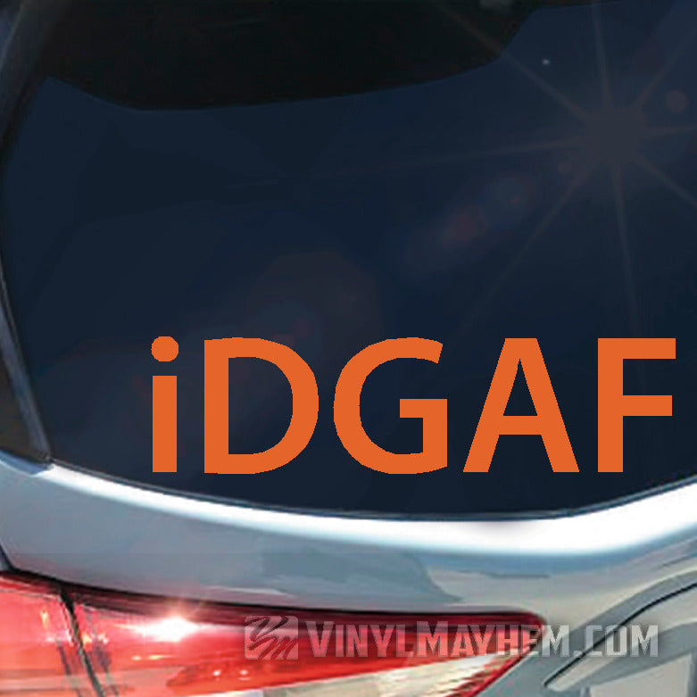 iDGAF vinyl sticker