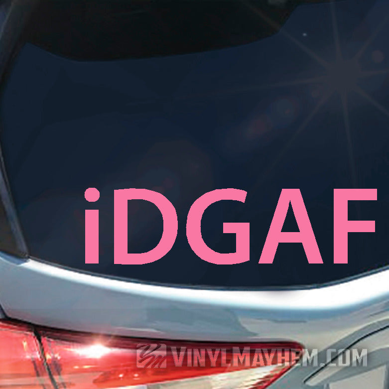 iDGAF vinyl sticker