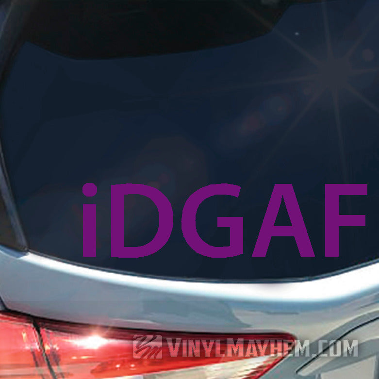 iDGAF vinyl sticker