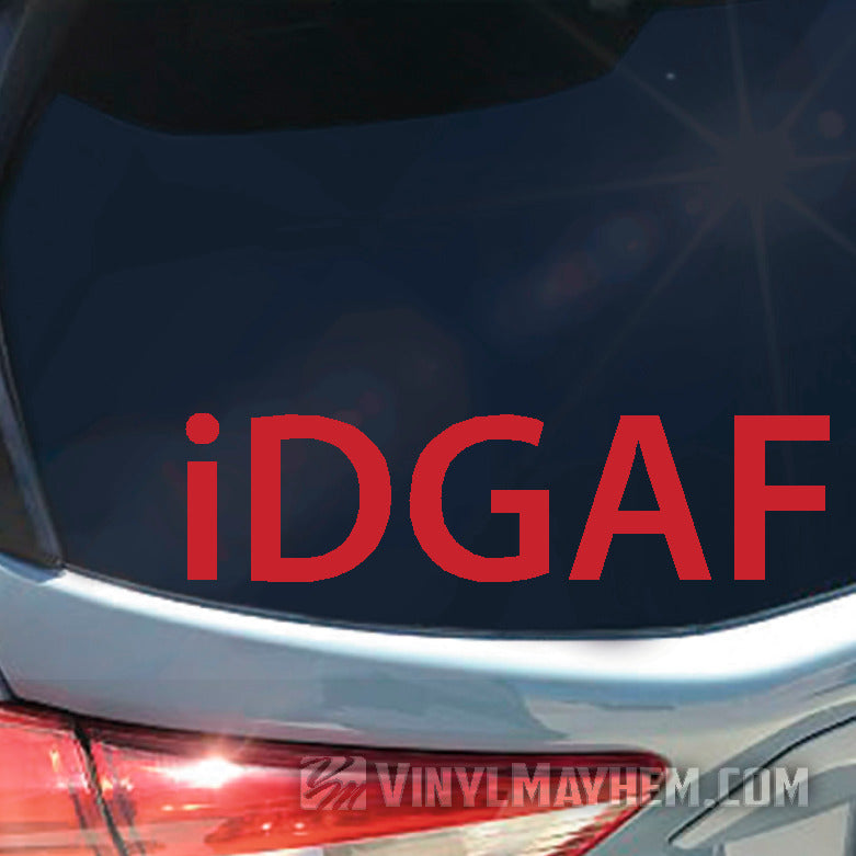 iDGAF vinyl sticker