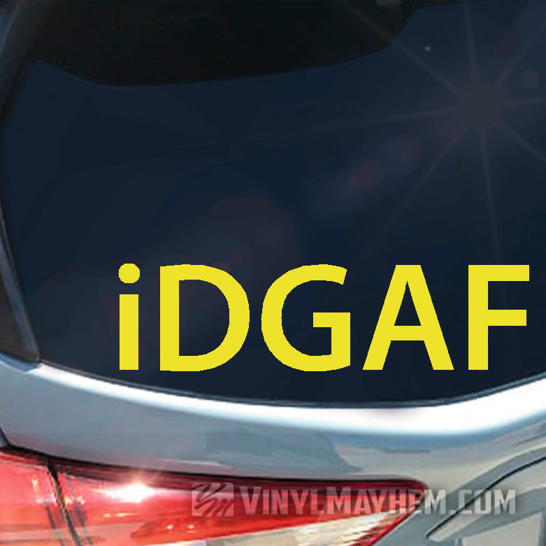 iDGAF vinyl sticker