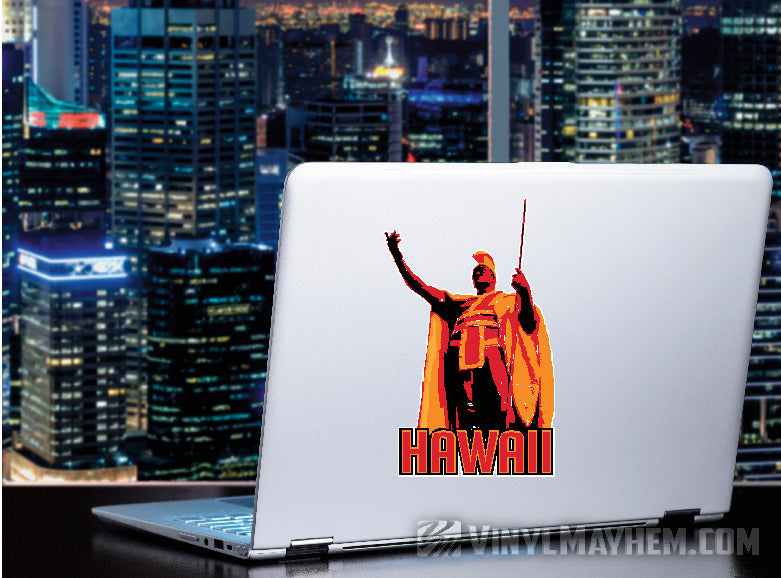 Hawaiian King Kamehameha Hawaii statue sticker