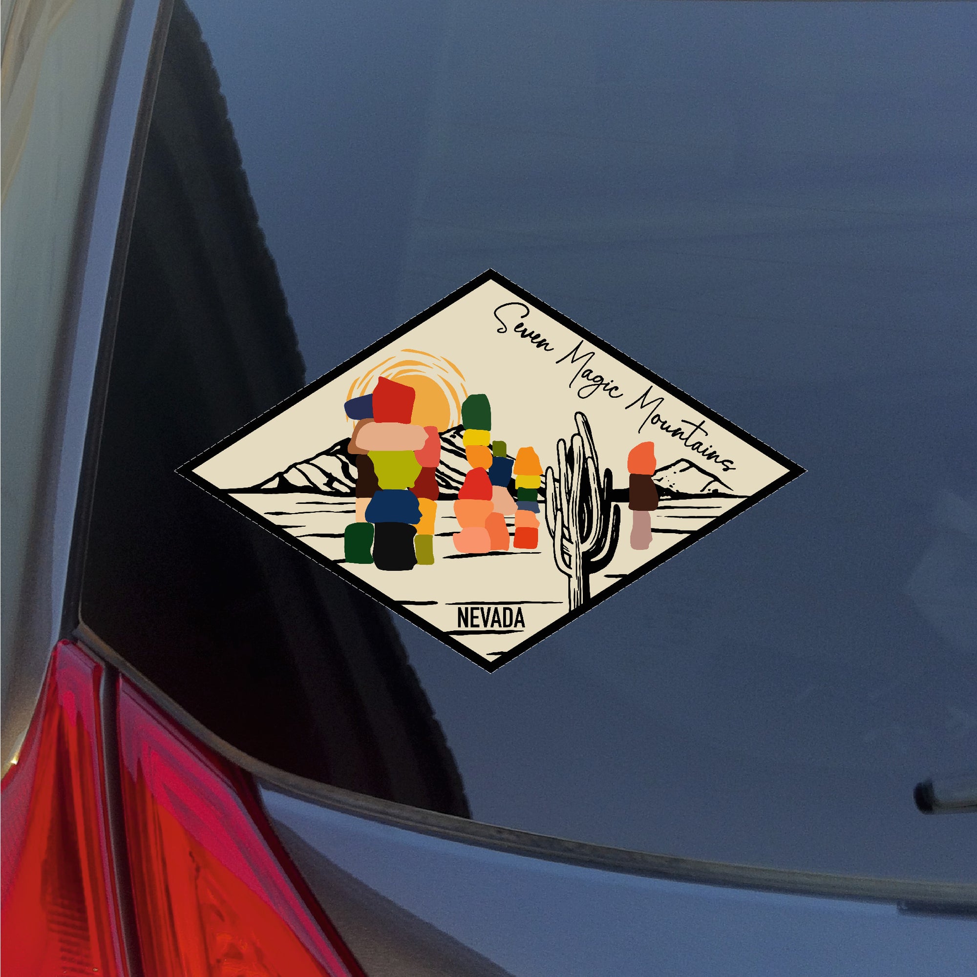 Seven Magic Mountains Nevada Desert Sticker